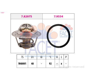 Termostat, chladivo FACET 7.8207