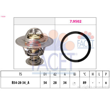 Termostat, chladivo FACET 7.8220