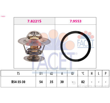 Termostat, chladivo FACET 7.8221