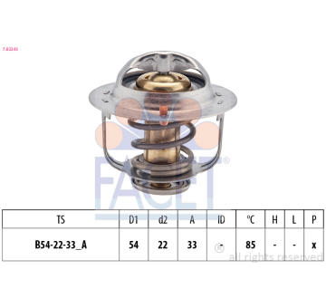 Termostat, chladivo FACET 7.8224S
