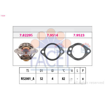 Termostat, chladivo FACET 7.8229