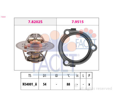 Termostat, chladivo FACET 7.8234