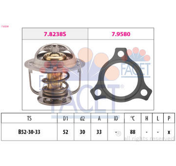 Termostat, chladivo FACET 7.8238