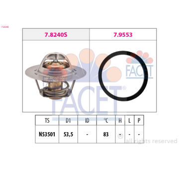 Termostat, chladivo FACET 7.8240