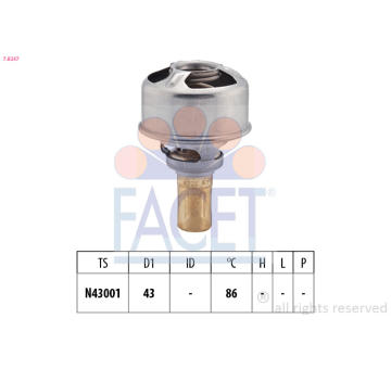 Termostat, chladivo FACET 7.8247