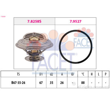 Termostat, chladivo FACET 7.8258