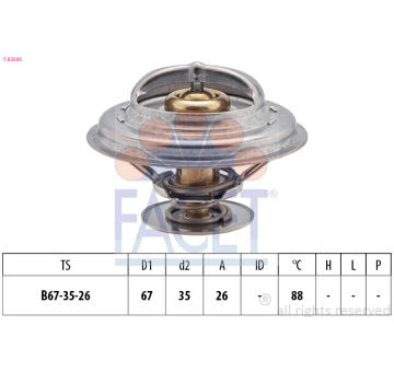 Termostat, chladivo FACET 7.8258S