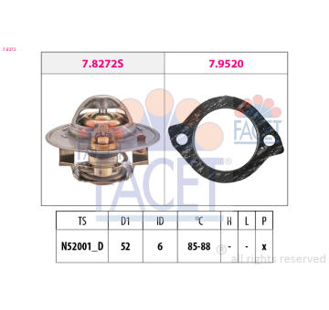 Termostat, chladivo FACET 7.8272