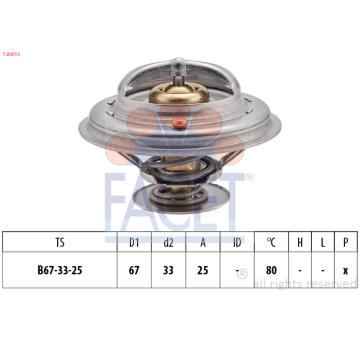 Termostat, chladivo FACET 7.8301S