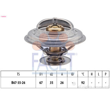 Termostat, chladivo FACET 7.8302S