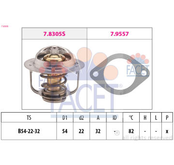 Termostat, chladivo FACET 7.8305