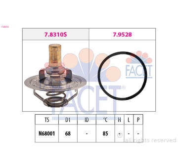 Termostat, chladivo FACET 7.8310