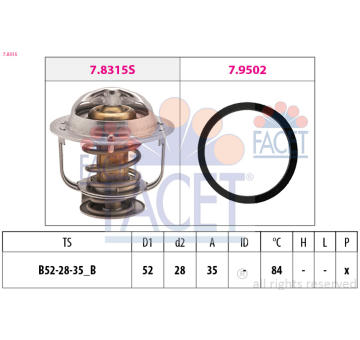 Termostat, chladivo FACET 7.8315