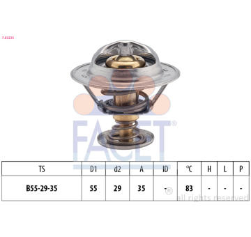 Termostat, chladivo FACET 7.8323S