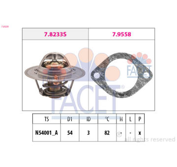 Termostat, chladivo FACET 7.8329