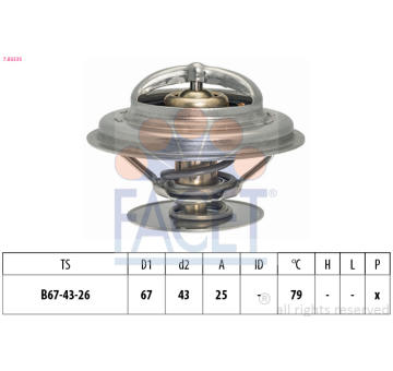 Termostat, chladivo FACET 7.8333S