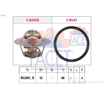 Termostat, chladivo FACET 7.8355