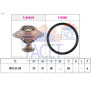 Termostat, chladivo FACET 7.8363