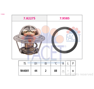 Termostat, chladivo FACET 7.8366