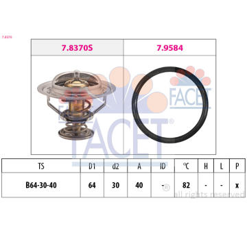 Termostat, chladivo FACET 7.8370