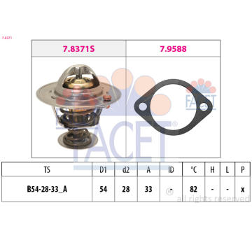 Termostat, chladivo FACET 7.8371