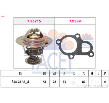 Termostat, chladivo FACET 7.8372