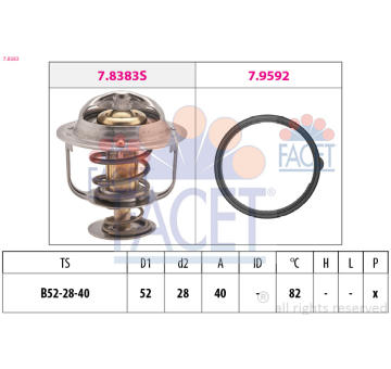 Termostat, chladivo FACET 7.8383