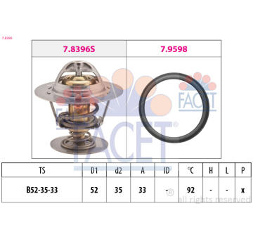 Termostat, chladivo FACET 7.8396