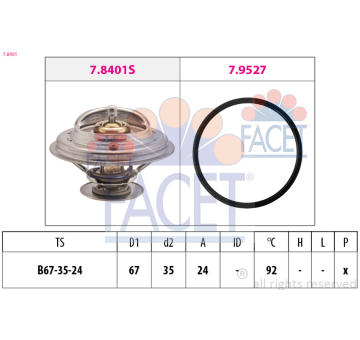 Termostat, chladivo FACET 7.8401
