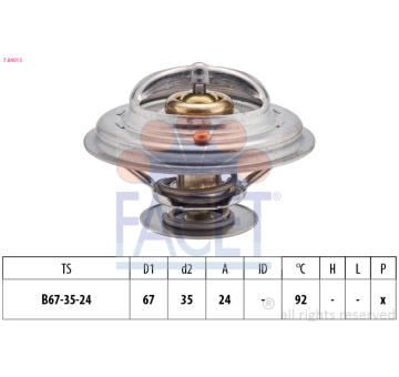 Termostat, chladivo FACET 7.8401S