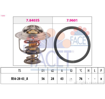 Termostat, chladivo FACET 7.8403