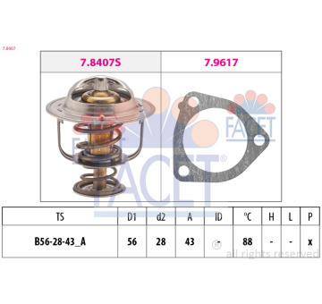 Termostat, chladivo FACET 7.8407