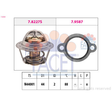 Termostat, chladivo FACET 7.8409