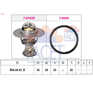 Termostat, chladivo FACET 7.8413