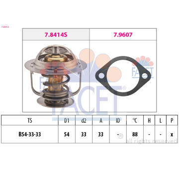 Termostat, chladivo FACET 7.8414