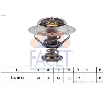 Termostat, chladivo FACET 7.8417S
