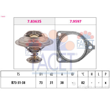 Termostat, chladivo FACET 7.8441