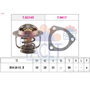 Termostat, chladivo FACET 7.8453