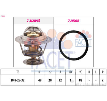 Termostat, chladivo FACET 7.8466