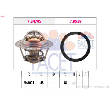 Termostat, chladivo FACET 7.8470