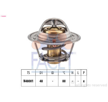 Termostat, chladivo FACET 7.8480S