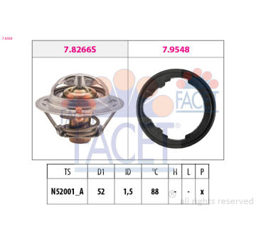 Termostat, chladivo FACET 7.8488