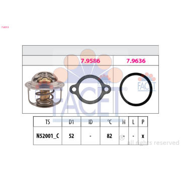 Termostat, chladivo FACET 7.8513