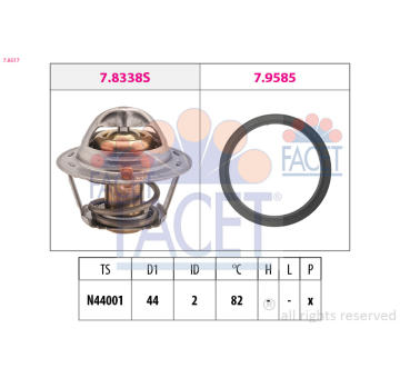 Termostat, chladivo FACET 7.8517