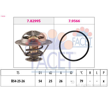 Termostat, chladivo FACET 7.8525