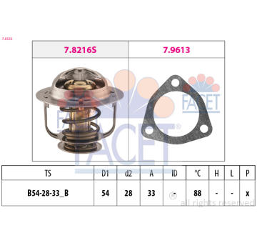 Termostat, chladivo FACET 7.8535