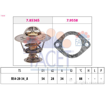 Termostat, chladivo FACET 7.8536