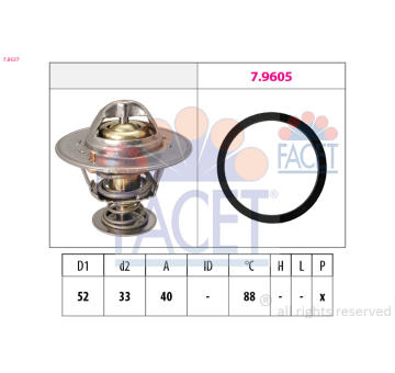 Termostat, chladivo FACET 7.8537