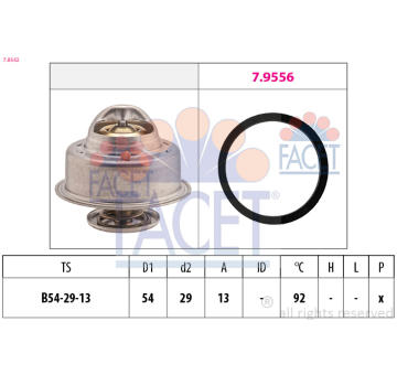 Termostat, chladivo FACET 7.8542
