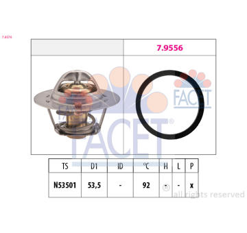 Termostat, chladivo FACET 7.8576